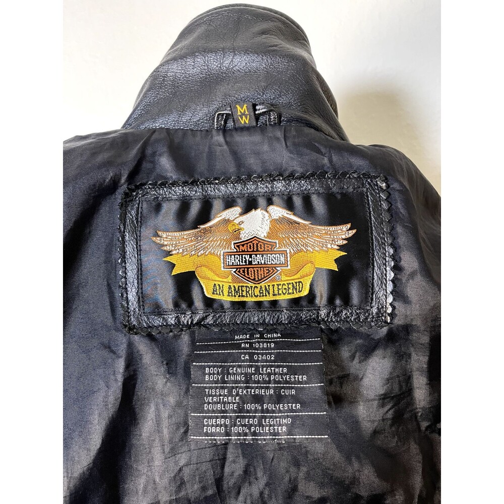 Harley Davidson‎ Riding Jacket 2000 Women Medium Lace-up Corset leather - Picture 8 of 16